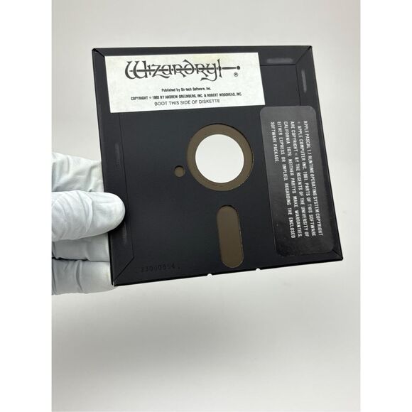 Vtg 1983 Wizardry 3 Legacy Of Llylgamyn Apple II - Original Box w/Disk & Papers - Picture 5 of 7